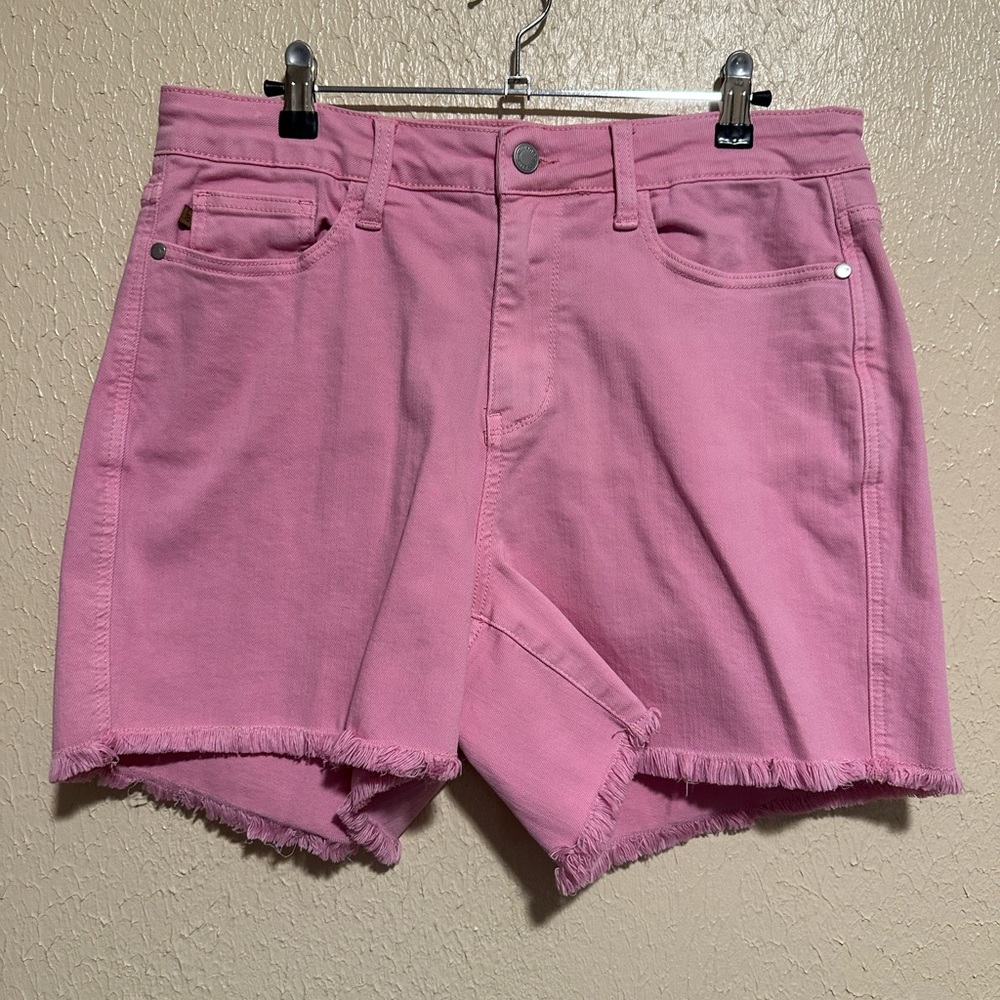 Judy Blue Shorts Size 1X Plus Size Frayed Hem‎ Dyed Denim